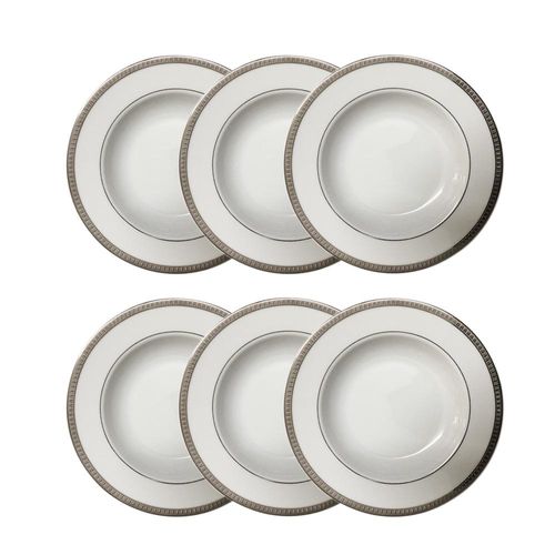 Jogo de pratos sopa Christofle Malmaison 6 peças Jogo de pratos sopa Christofle Malmaison 6 peças