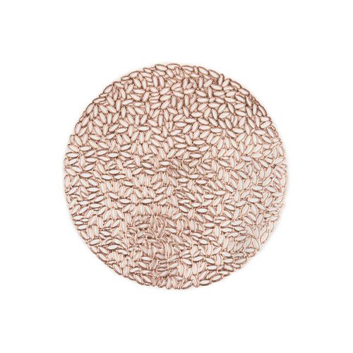 Lugar americano redondo Hudson Lovy Rose em PVC 38cm rose Lugar americano redondo Hudson Lovy Rose em PVC 38cm rose