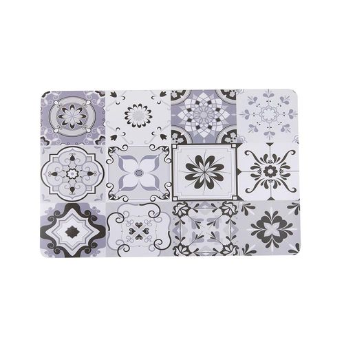 Lugar americano Hudson Porto Abstrato em PP 43x28cm cinza claro e preto Lugar americano Hudson Porto Abstrato em PP 43x28cm cinza claro e preto