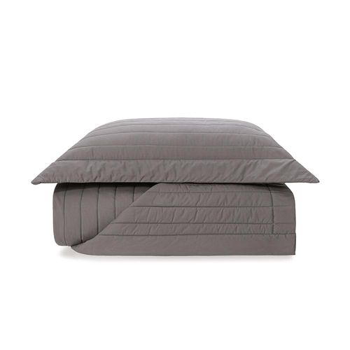 Colcha Trussardi Monteleone 200 fios em algodão 1,80mx2,60m Solteiro Ardósia