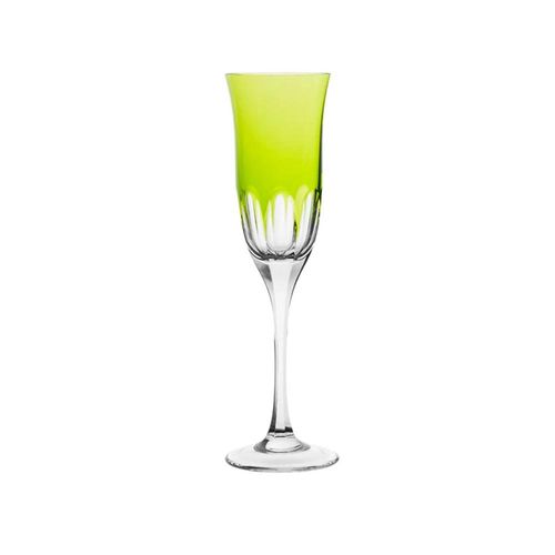 Taça champanhe em cristal Strauss Overlay 225.045 190ml verde claro