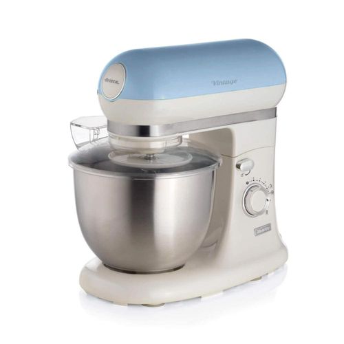 Batedeira planetária Ariete 1588 Vintage azul 7 velocidades tigela inox 1200w 220 volts