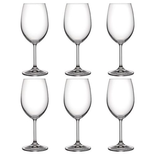 Jogo de taças vinho branco em cristal Bohemia Anna 350ml 6 peças