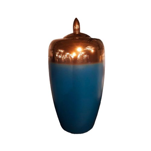 Potiche Sorgue 18x30cm azul e dourado Potiche Sorgue 18x30cm azul e dourado