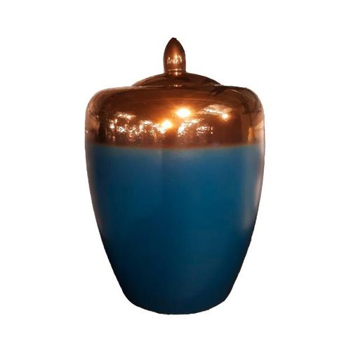 Potiche Sorgue 23,5x35cm azul e dourado Potiche Sorgue 23,5x35cm azul e dourado