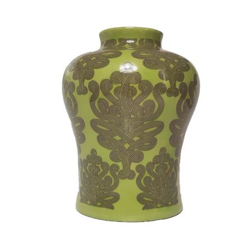 Vaso bojudo Jayme B Damascos Lima 26x30cm Vaso bojudo Jayme B Damascos Lima 26x30cm