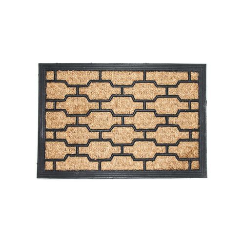 Capacho em fibra de coco e borracha Hudson Panamá Mold Art 60x40cm Capacho em fibra de coco e borracha Hudson Panamá Mold Art 60x40cm