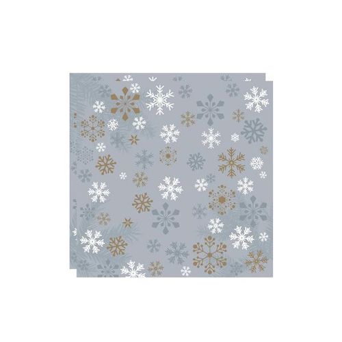 Jogo de guardanapos em papel Paper Design Xmas Snow Grey 33x33cm 20 peças Jogo de guardanapos em papel Paper Design Xmas Snow Grey 33x33cm 20 peças
