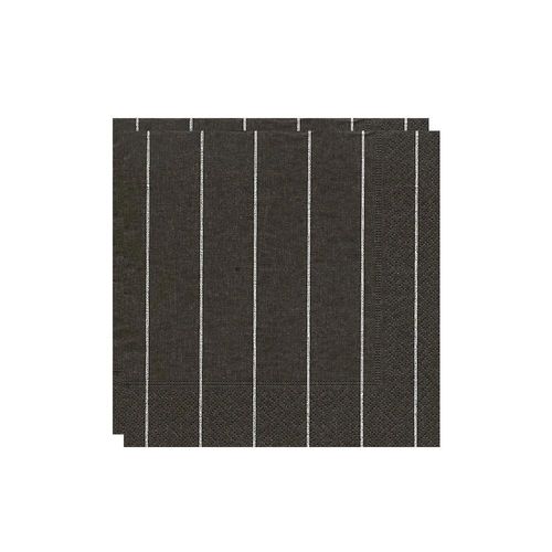 Jogo de guardanapos em papel Paper Design Home Black 33x33cm 20 peças Jogo de guardanapos em papel Paper Design Home Black 33x33cm 20 peças