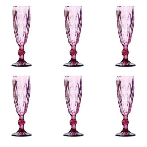 Jogo de taças champagne Class Home 6 peças lilás Jogo de taças champagne Class Home 6 peças lilás