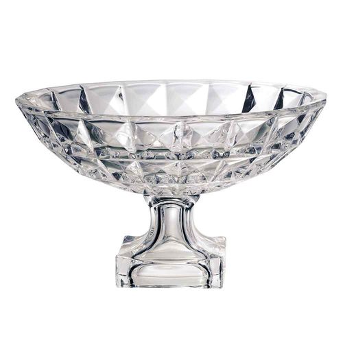 Centro de mesa em vidro Studio Crystal Aquamarine 32,5x19,5cm Centro de mesa em vidro Studio Crystal Aquamarine 32,5x19,5cm