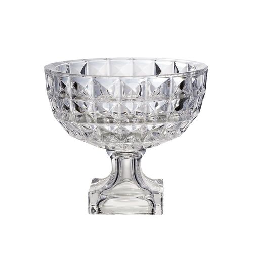 Centro de mesa em vidro Studio Crystal Aquamarine 24,5x21,5cm Centro de mesa em vidro Studio Crystal Aquamarine 24,5x21,5cm