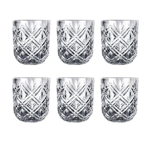 Jogo de copos em cristal baixo Dayhome Flow 6 peças 280ml Jogo de copos em cristal baixo Dayhome Flow 6 peças 280ml