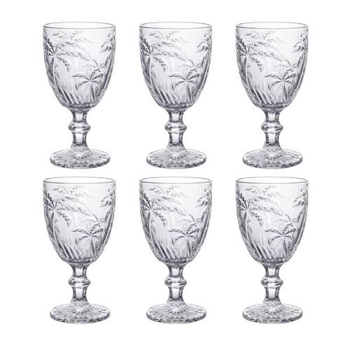 Jogo taças em vidro Class Home Palm Tree 260ml 6 peças Jogo taças em vidro Class Home Palm Tree 260ml 6 peças