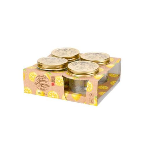 Jogo potes em vidro com tampa Bormioli Rocco 200ml 4 peças Jogo potes em vidro com tampa Bormioli Rocco 200ml 4 peças