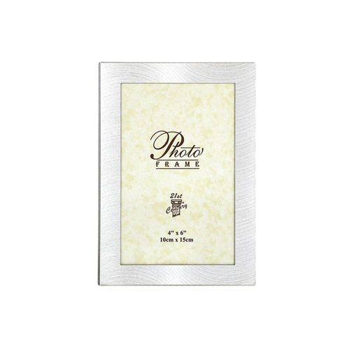 Porta-retratos em alumínio Adely Decor Lumini 10x15cm prata Porta-retratos em alumínio Adely Decor Lumini 10x15cm prata