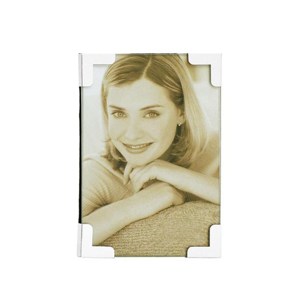 Porta-retrato em alumínio Adely Decor Clip 10x15cm prata