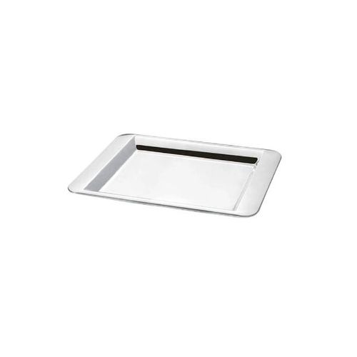 Bandeja retangular em aço inox Ecolumi 30x14cm