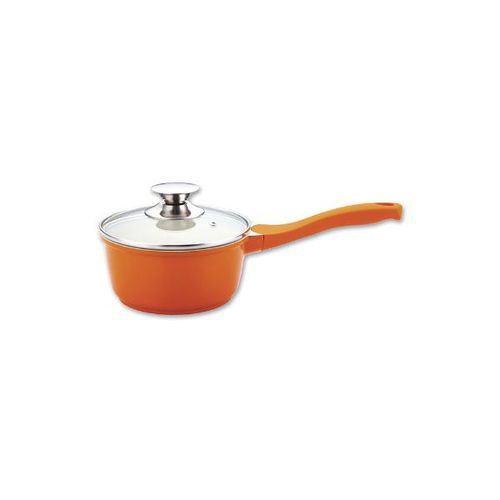 Panela com revestimento cerâmico Ecolumi 16cm laranja