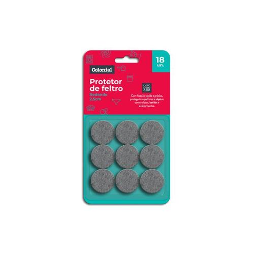 Protetor de Feltro redondo Casual 2,5cm Protetor de Feltro redondo Casual 2,5cm