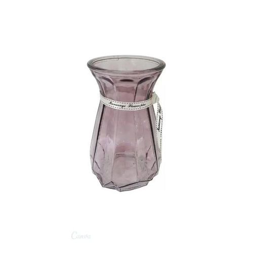 Vaso em vidro Adely Decor Transcendental 18cm lilás Vaso em vidro Adely Decor Transcendental 18cm lilás