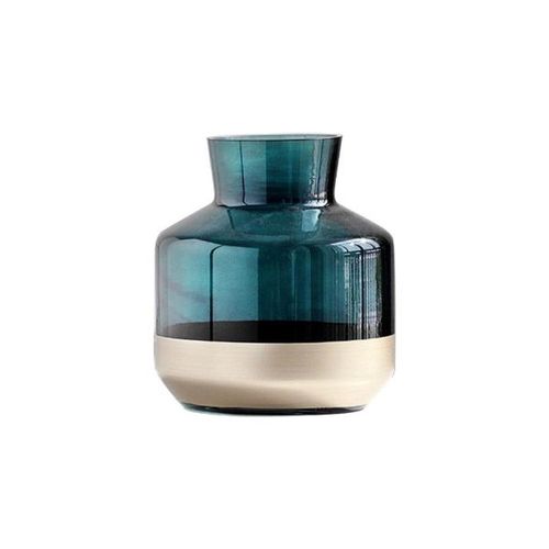 Vaso em vidro Adely Decor Shabby Chic 20cm dourado e verde Vaso em vidro Adely Decor Shabby Chic 20cm dourado e verde