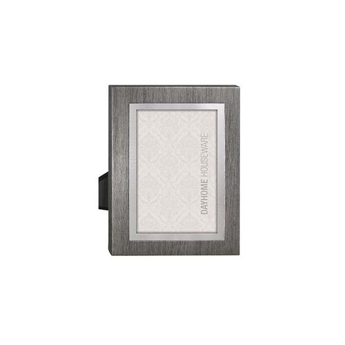 Porta-retratos em alumínio Adely Decor Lumini 10x15cm chumbo Porta-retratos em alumínio Adely Decor Lumini 10x15cm chumbo