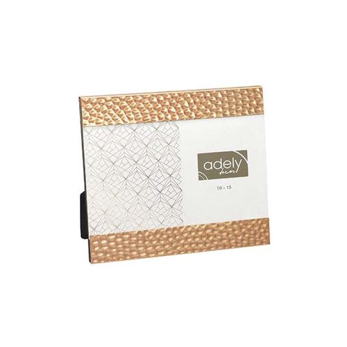 Porta-retratos em alumínio Adely Decor Clip 10x15cm martelado cobre rose Porta-retratos em alumínio Adely Decor Clip 10x15cm martelado cobre rose