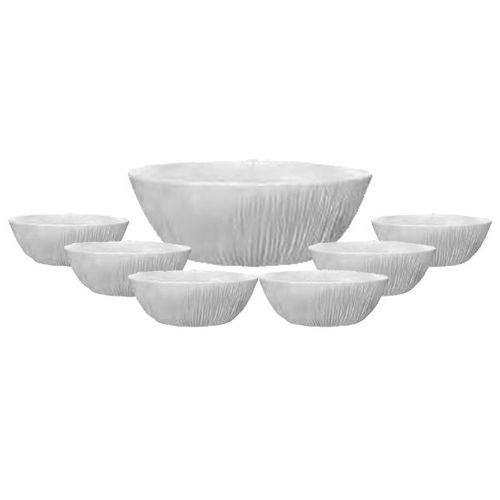 Jogo de saladeiras em vidro Bormioli Rocco Coconut 7 peças branco Jogo de saladeiras em vidro Bormioli Rocco Coconut 7 peças branco