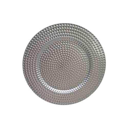 Sousplat em plástico Zahav Pebble 33cm prata Sousplat em plástico Zahav Pebble 33cm prata
