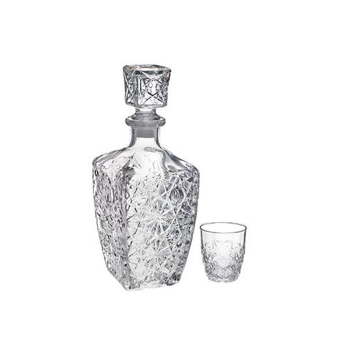 Jogo de garrafa e copos 85ml Licor Bormioli Rocco Dedalo 7 peças Jogo de garrafa e copos 85ml Licor Bormioli Rocco Dedalo 7 peças