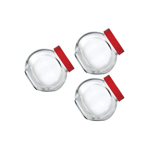 Jogo de porta-tempero em vidro Pasabahçe Bella 200ml 3 peças Jogo de porta-tempero em vidro Pasabahçe Bella 200ml 3 peças