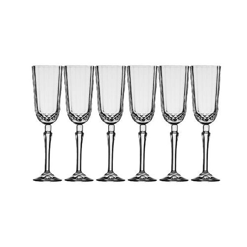Jogo de taças para champagne em vidro Pasabahçe Diony 125ml 12 peças