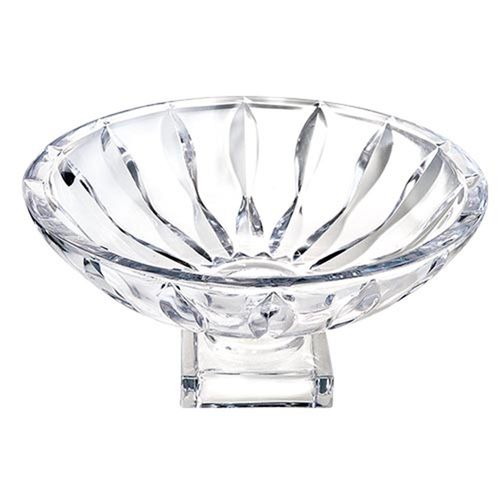 Centro de mesa com pé em vidro Studio Crystal River 33,5x17cm Centro de mesa com pé em vidro Studio Crystal River 33,5x17cm