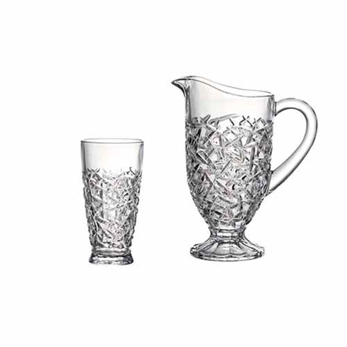 Jogo de jarra e copos em vidro Studio Crystal 1L + 293ml 7 peças Jogo de jarra e copos em vidro Studio Crystal 1L + 293ml 7 peças
