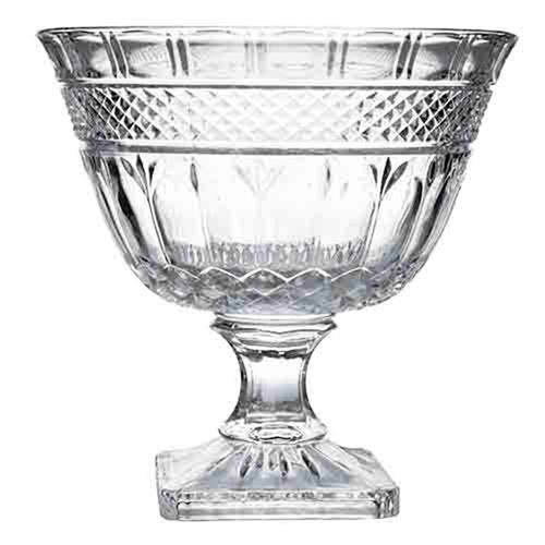 Centro de mesa com pé em vidro Studio Crystal Blandon 26x25,5cm Centro de mesa com pé em vidro Studio Crystal Blandon 26x25,5cm