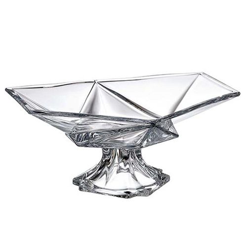 Centro de mesa em vidro com pé Studio Crystal Origami 35cm Centro de mesa em vidro com pé Studio Crystal Origami 35cm