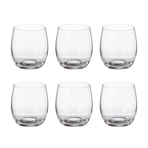 Jogo de copos baixos em vidro Bohemia Mergus 410ml 6 peças