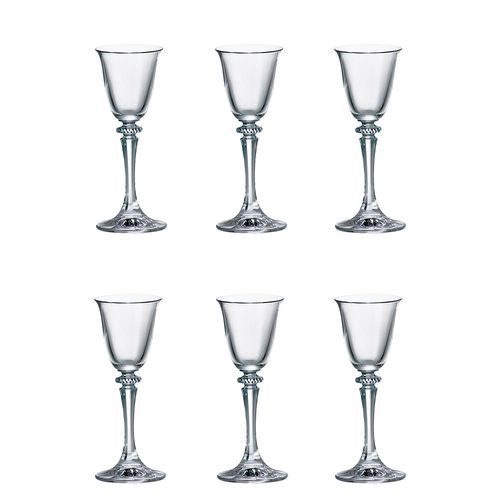 Jogo de taças para licor em vidro Bohemia Branta 50ml 6 peças