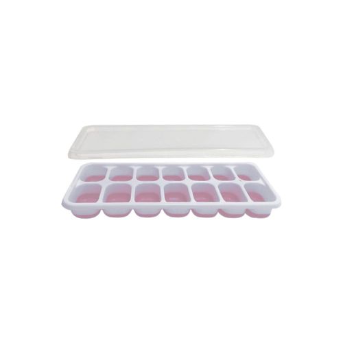 Forma de gelo 14 cubos em plástico e silicone Colonial Soft rosa Forma de gelo 14 cubos em plástico e silicone Colonial Soft rosa