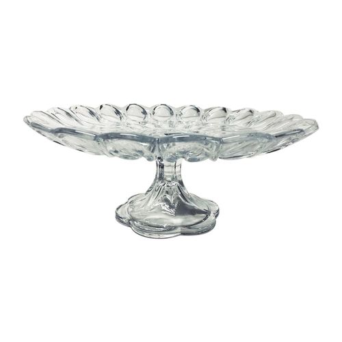 Centro de mesa com pé em vidro Studio Crystal Ocean 31,8x13,5cm Centro de mesa com pé em vidro Studio Crystal Ocean 31,8x13,5cm