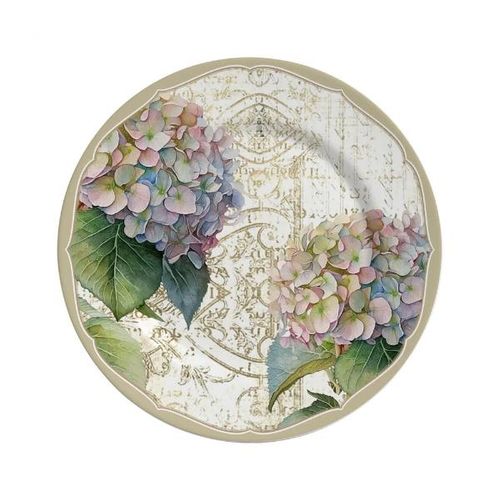 Prato raso em cerâmica Alleanza Hortênsia 29cm Prato raso em cerâmica Alleanza Hortênsia 29cm