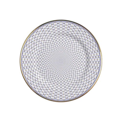 Prato sobremesa em cerâmica Alleanza Acanthus 21cm azul 1237-103 Prato sobremesa em cerâmica Alleanza Acanthus 21cm azul 1237-103