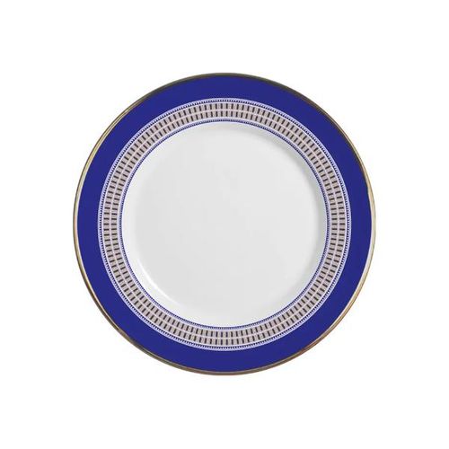 Prato sobremesa em cerâmica Alleanza Acanthus 21cm azul