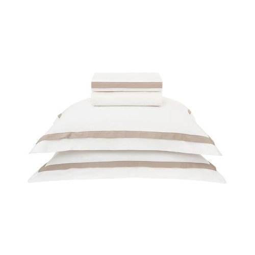 Fronha trussardi vercelli 50x70 branco nocciola Fronha trussardi vercelli 50x70 branco nocciola