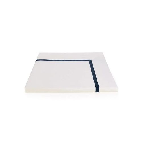 Capa de Edredom Trussardi Vercelli queen 300 fios 2,50mx2,50m Branco/Marinho