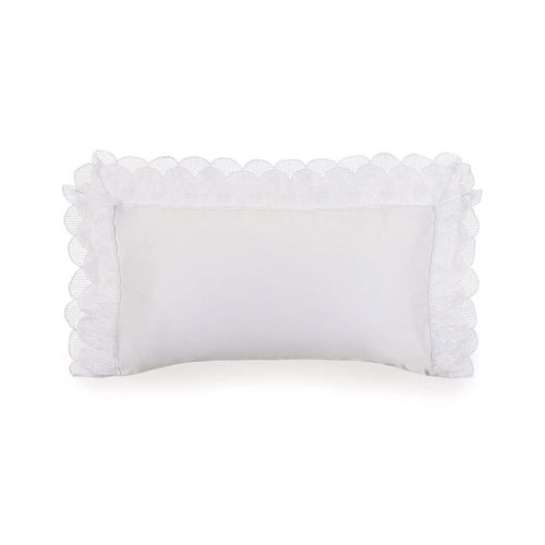 Fronha Trussardi Eldeweiss 300 fios 50cmx90cm em algodão Egípcio branco Fronha Trussardi Eldeweiss 300 fios 50cmx90cm em algodão Egípcio branco