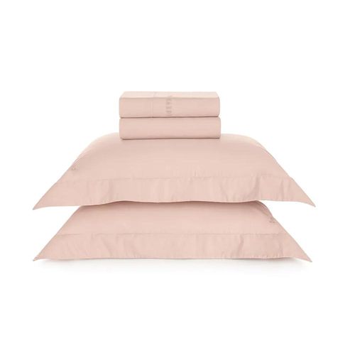 Jogo de cama em algodão egípcio Trussardi Piera king 4 peças rosa