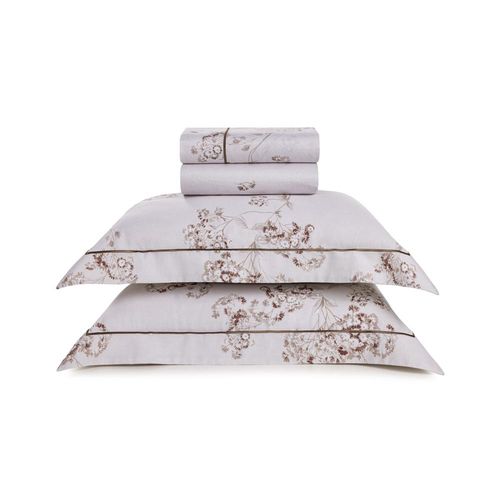 Jogo de cama em algodão Trussardi Ventaglio cetim 200 fios queen 240x260cm Jogo de cama em algodão Trussardi Ventaglio cetim 200 fios queen 240x260cm