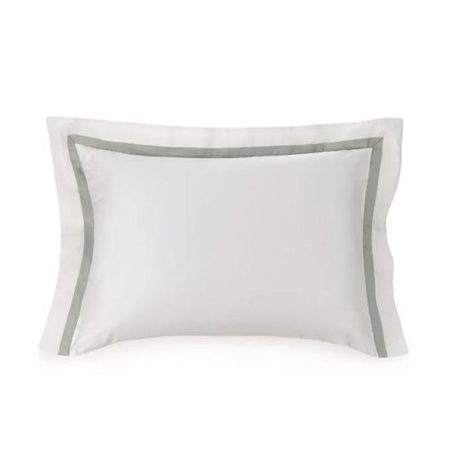 Fronha Trussardi Vercelli 300 fios 50cmx70cm Branco/Pistacchio Fronha Trussardi Vercelli 300 fios 50cmx70cm Branco/Pistacchio